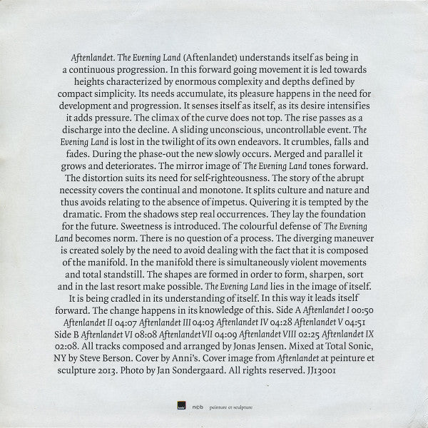 Jonas Jensen (5) : Aftenlandet (LP, W/Lbl)