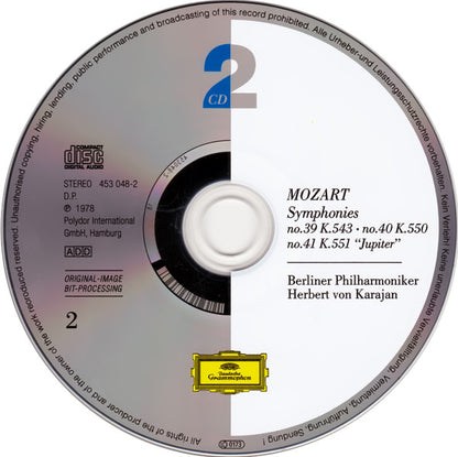 Wolfgang Amadeus Mozart, Herbert von Karajan, Berliner Philharmoniker : Symphonies Nos. 35–41  (2xCD, Comp, RE, RM, Son)