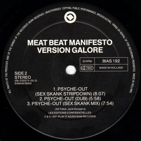 Meat Beat Manifesto : Version Galore (All Versions In One) (12", EP)