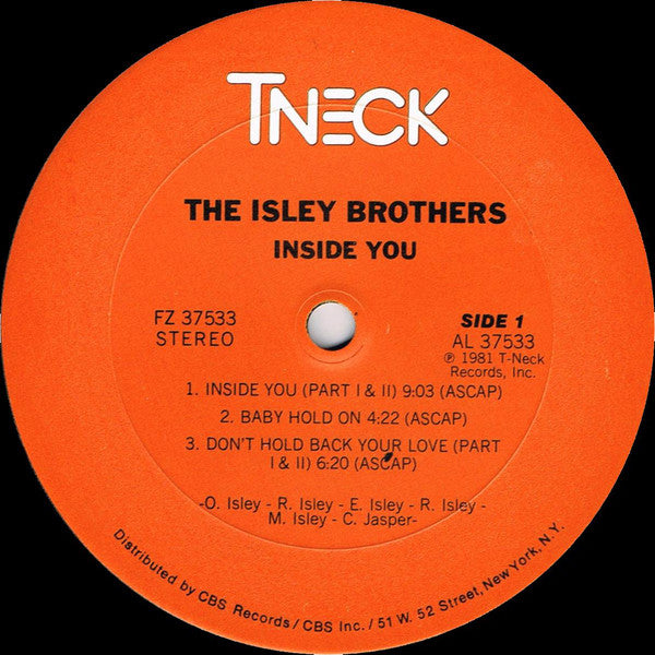 The Isley Brothers : Inside You (LP, Album, San)