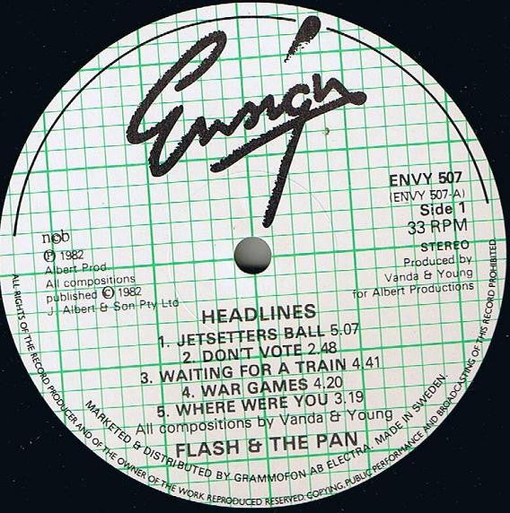 Flash & The Pan : Headlines (LP, Album)