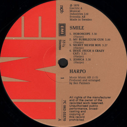 Harpo : Smile (LP, Album, Gat)