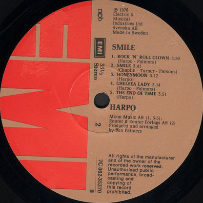 Harpo : Smile (LP, Album, Gat)