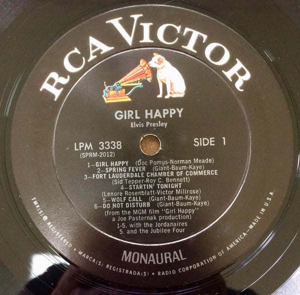 Elvis Presley : Girl Happy (LP, Album, Mono, Roc)