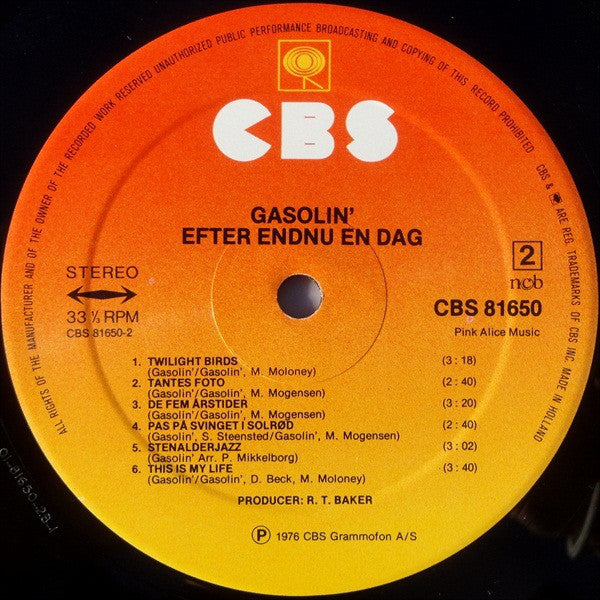 Gasolin' : Efter Endnu En Dag (LP, Album, Sun)