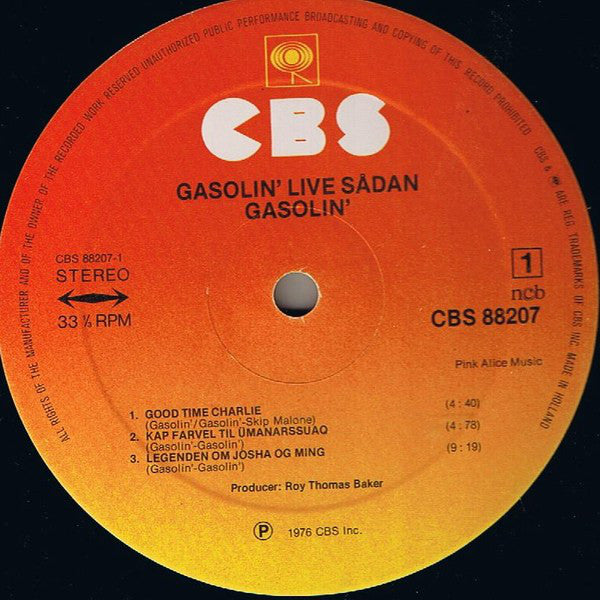 Gasolin' : Live Sådan (2xLP, Album, Sun)