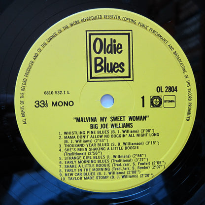 Big Joe Williams : Malvina My Sweet Woman (LP, Mono + Box, Album)