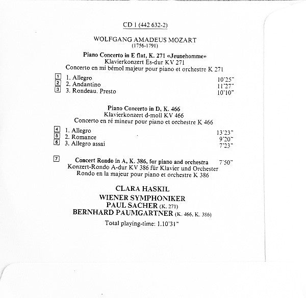 Clara Haskil : The Legacy  (Volume II: Concertos) (4xCD, Comp, RE, RM, Uni + Box, Comp)