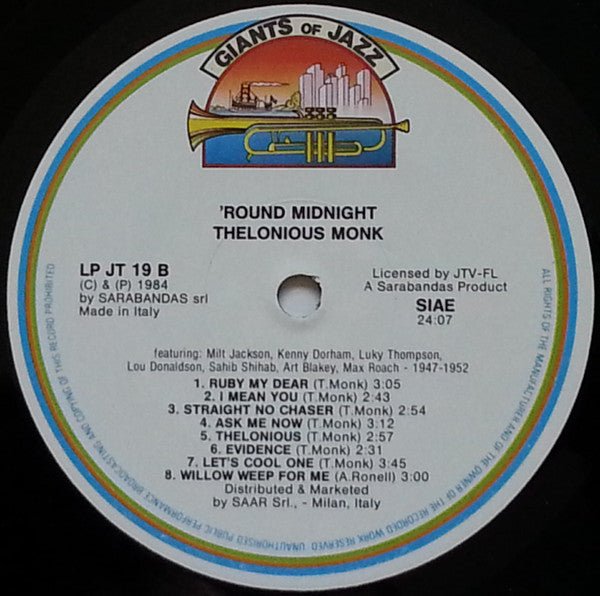 Thelonious Monk : 'Round Midnight (LP, Comp)