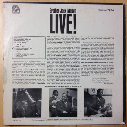 Brother Jack McDuff : Live! (LP, Mono, RE)