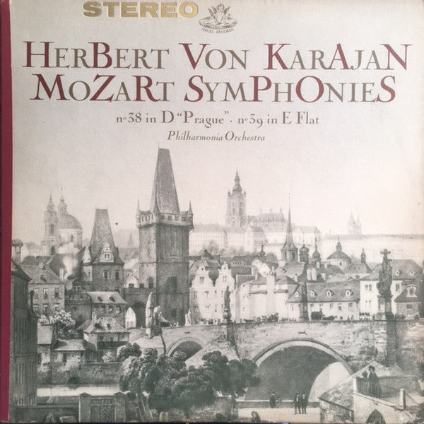 Herbert von Karajan, Wolfgang Amadeus Mozart, Philharmonia Orchestra : Symphonies No. 38 "Prague" • No. 39 In E Flat (LP, Album)