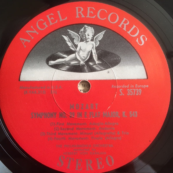 Herbert von Karajan, Wolfgang Amadeus Mozart, Philharmonia Orchestra : Symphonies No. 38 "Prague" • No. 39 In E Flat (LP, Album)