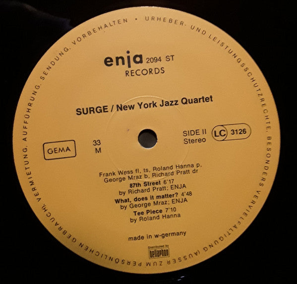 New York Jazz Quartet : Surge (LP, Album, RE)