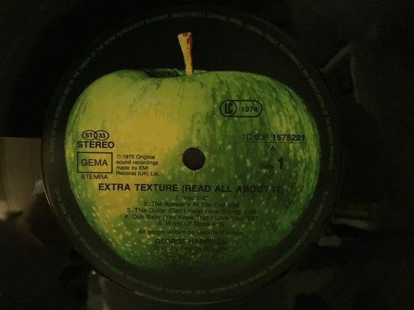 George Harrison : Extra Texture (Read All About It) (LP, Album, RE)