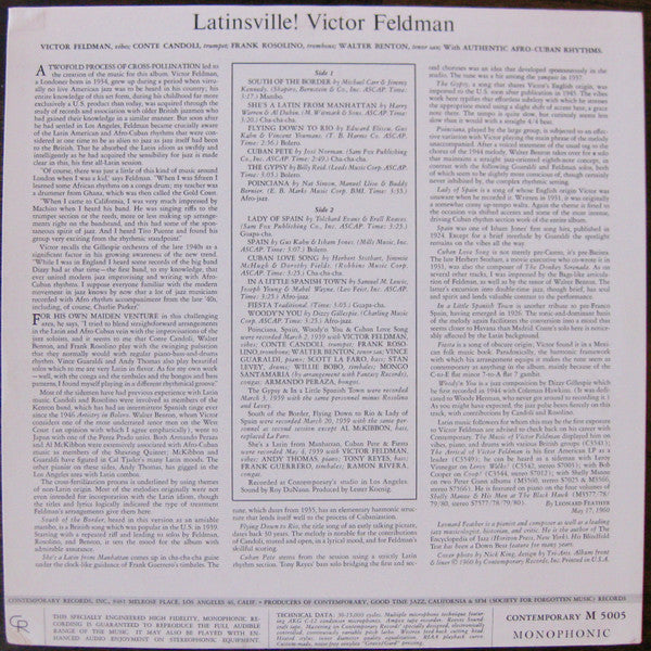 Victor Feldman : Latinsville! (LP, Album, Mono)