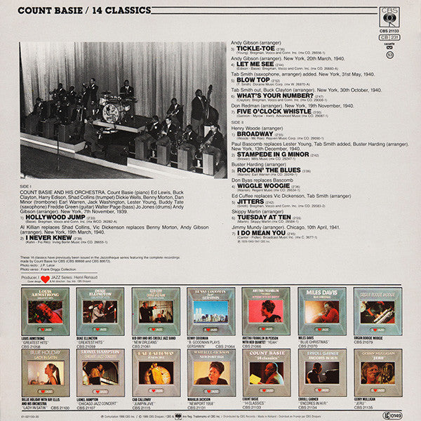 Count Basie : 14 Classics (LP, Comp)