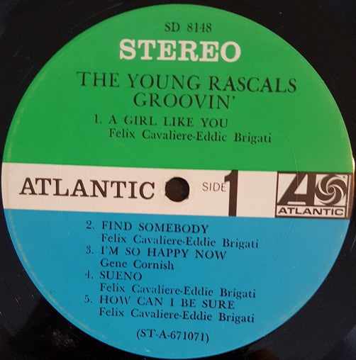 The Young Rascals : Groovin' (LP, Album, RP, Pit)