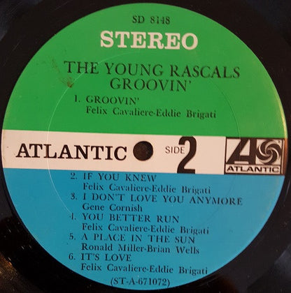 The Young Rascals : Groovin' (LP, Album, RP, Pit)