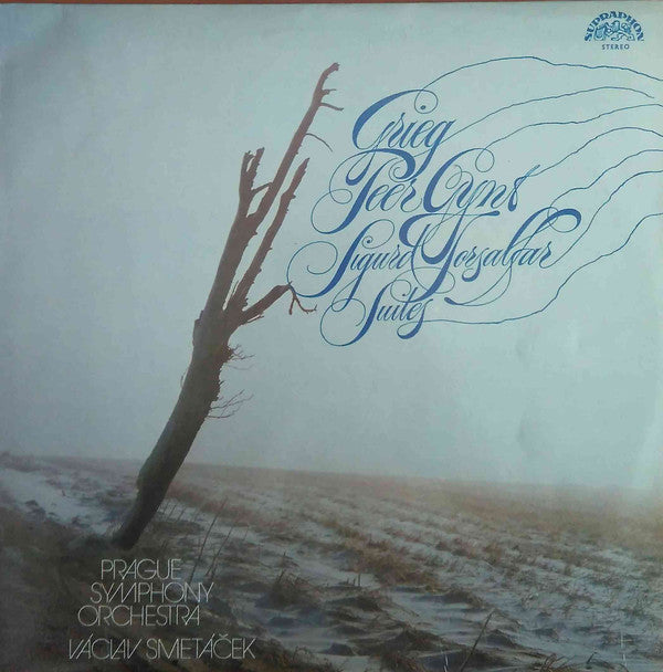Edvard Grieg – The Prague Symphony Orchestra, Václav Smetáček : Peer Gynt / Sigurd Jorsalfar · Suites (LP, Album, RE)