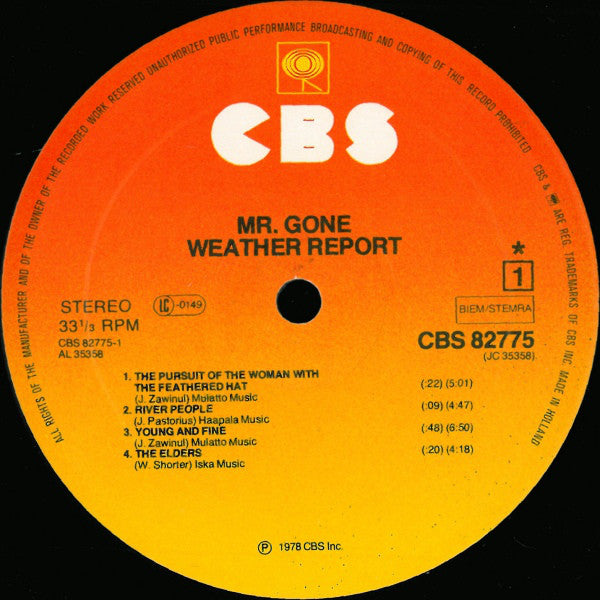 Weather Report : Mr. Gone (LP, Album)