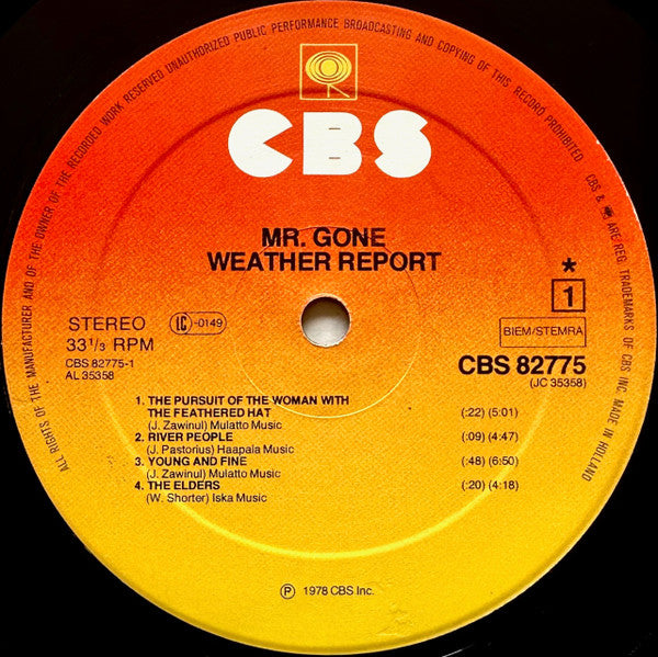 Weather Report : Mr. Gone (LP, Album)