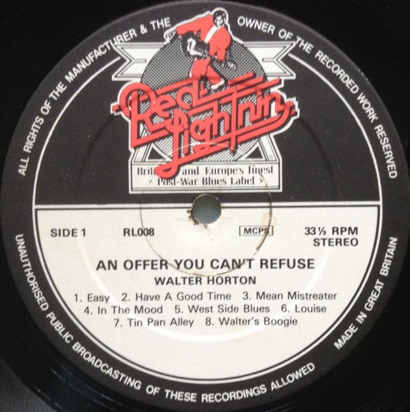 Walter Horton & Paul Butterfield : An Offer You Can't Refuse (LP, Comp)