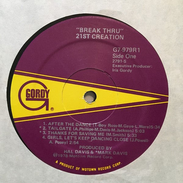 21st Creation : Break Thru (LP, Album)