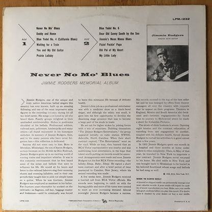 Jimmie Rodgers : Never No Mo' Blues (LP, Album, Mono, RE, Ora)
