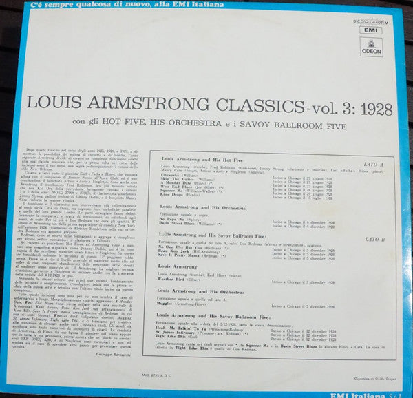 Louis Armstrong : Louis Armstrong Classics Vol. 3: 1928 (LP, Comp, RE)