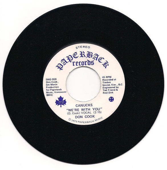 Don Cook (12) : Canucks "We're With You" (7", Single)