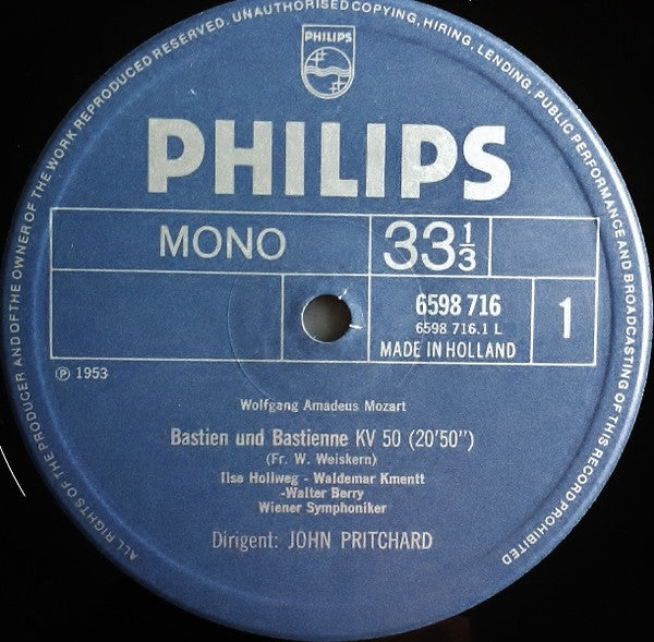 Wolfgang Amadeus Mozart : Mozart Edition 14 ● Das Deutsche Singspiel (8xLP, Mono + Box, Comp)