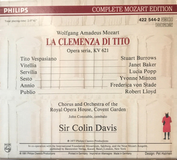 Wolfgang Amadeus Mozart : La Clemenza di Tito (2xCD, RE, RM)