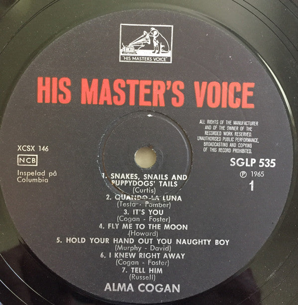 Alma Cogan : Alma Cogan (LP, RE)