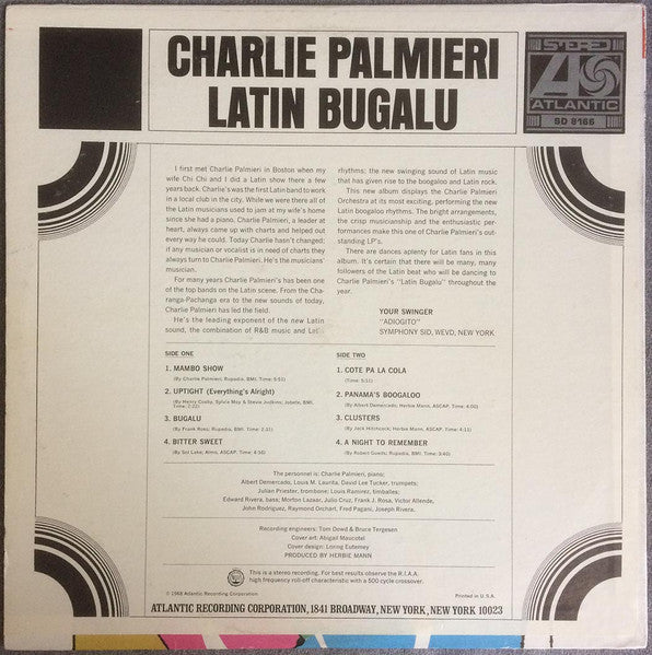 Charlie Palmieri : Latin Bugalu (LP, Album)