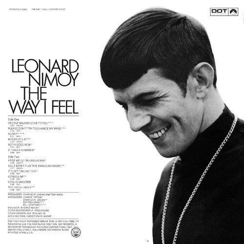 Leonard Nimoy : The Way I Feel (LP, Album, Mon)