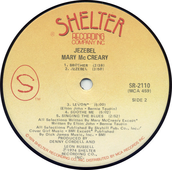 Mary McCreary : Jezebel (LP, Album, Glo)