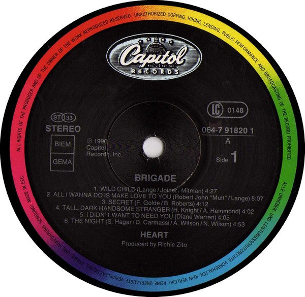 Heart : Brigade (LP, Album)