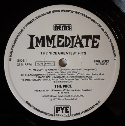 The Nice : Greatest Hits (LP, Comp, Pye)