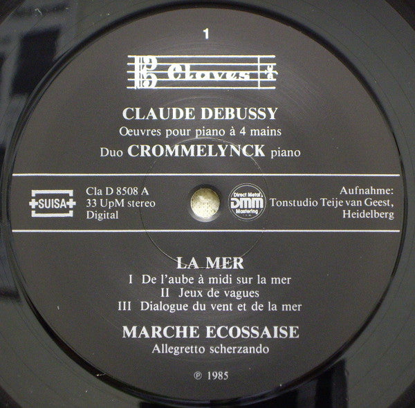 Claude Debussy  /  Duo Crommelynck : La Mer (Version Originale Pour Piano 4 Mains)  / Marche Ecossaise / Petite Suite / Six Epigraphes Antiques (LP, Album, Dig)