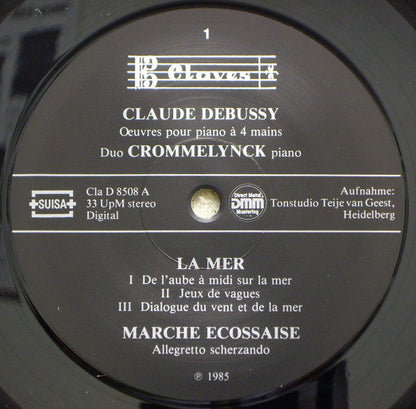 Claude Debussy  /  Duo Crommelynck : La Mer (Version Originale Pour Piano 4 Mains)  / Marche Ecossaise / Petite Suite / Six Epigraphes Antiques (LP, Album, Dig)