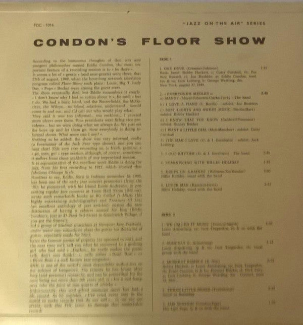 Eddie Condon : Condon's Floor  Show (LP, Album, Promo, Lim)