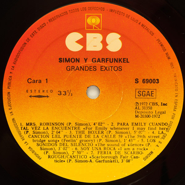 Simon & Garfunkel : Simon And Garfunkel's Greatest Hits (LP, Comp, RE)