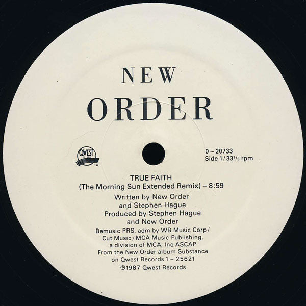 New Order : True Faith / 1963 (12", Maxi, ARC)