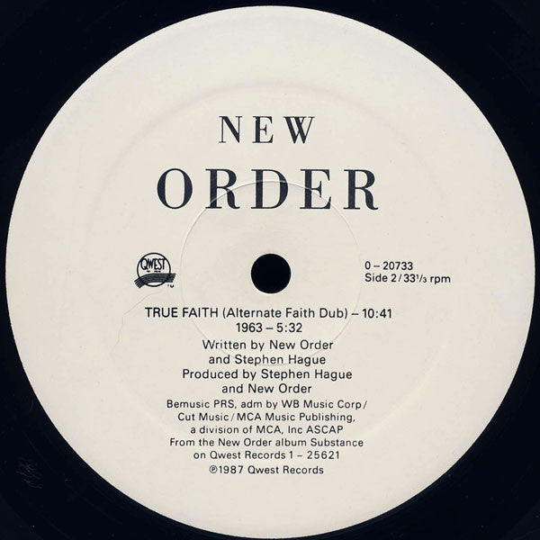 New Order : True Faith / 1963 (12", Maxi, ARC)