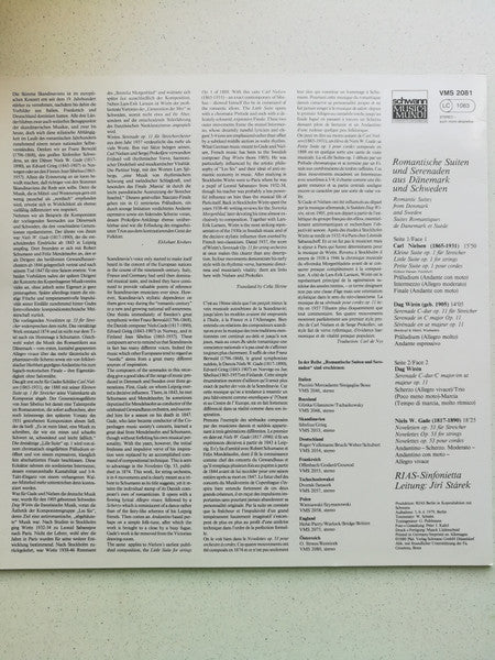 Carl Nielsen / Dag Wirén / Niels Wilhelm Gade - RIAS Sinfonietta / Jiří Stárek (2) : Romantische Suiten und Serenaden aus Schweden und Dänemark (LP)