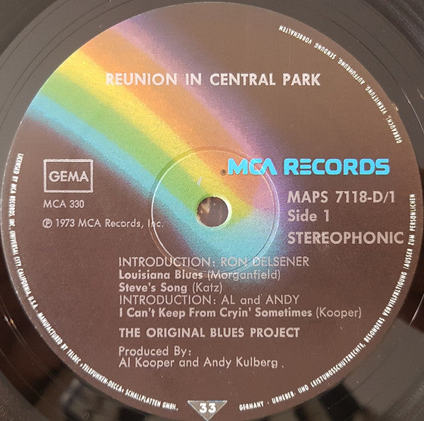 The Blues Project : Reunion In Central Park (2xLP, Album)