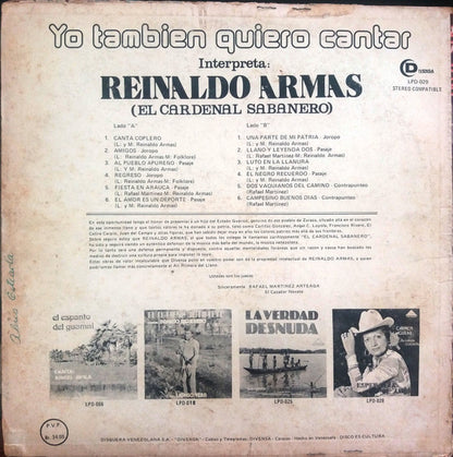 Reynaldo Armas : Yo Tambien Quiero Cantar (LP, Album)