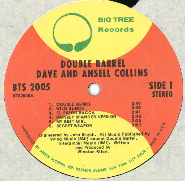 Dave & Ansel Collins : Double Barrel (LP, Album, ARP)
