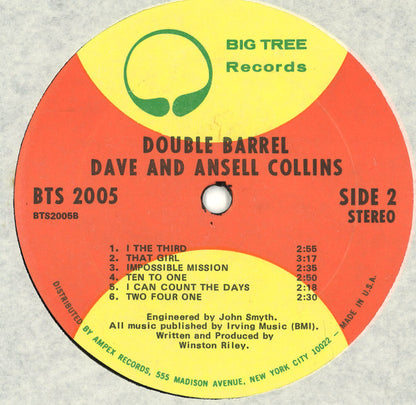 Dave & Ansel Collins : Double Barrel (LP, Album, ARP)