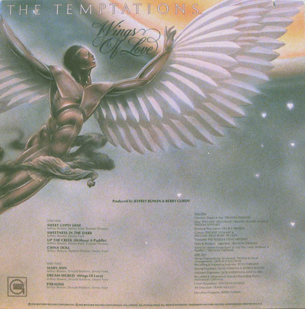 The Temptations : Wings Of Love (LP, Album, Hol)